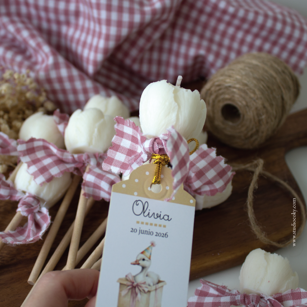 Vela Piruleta Peonía